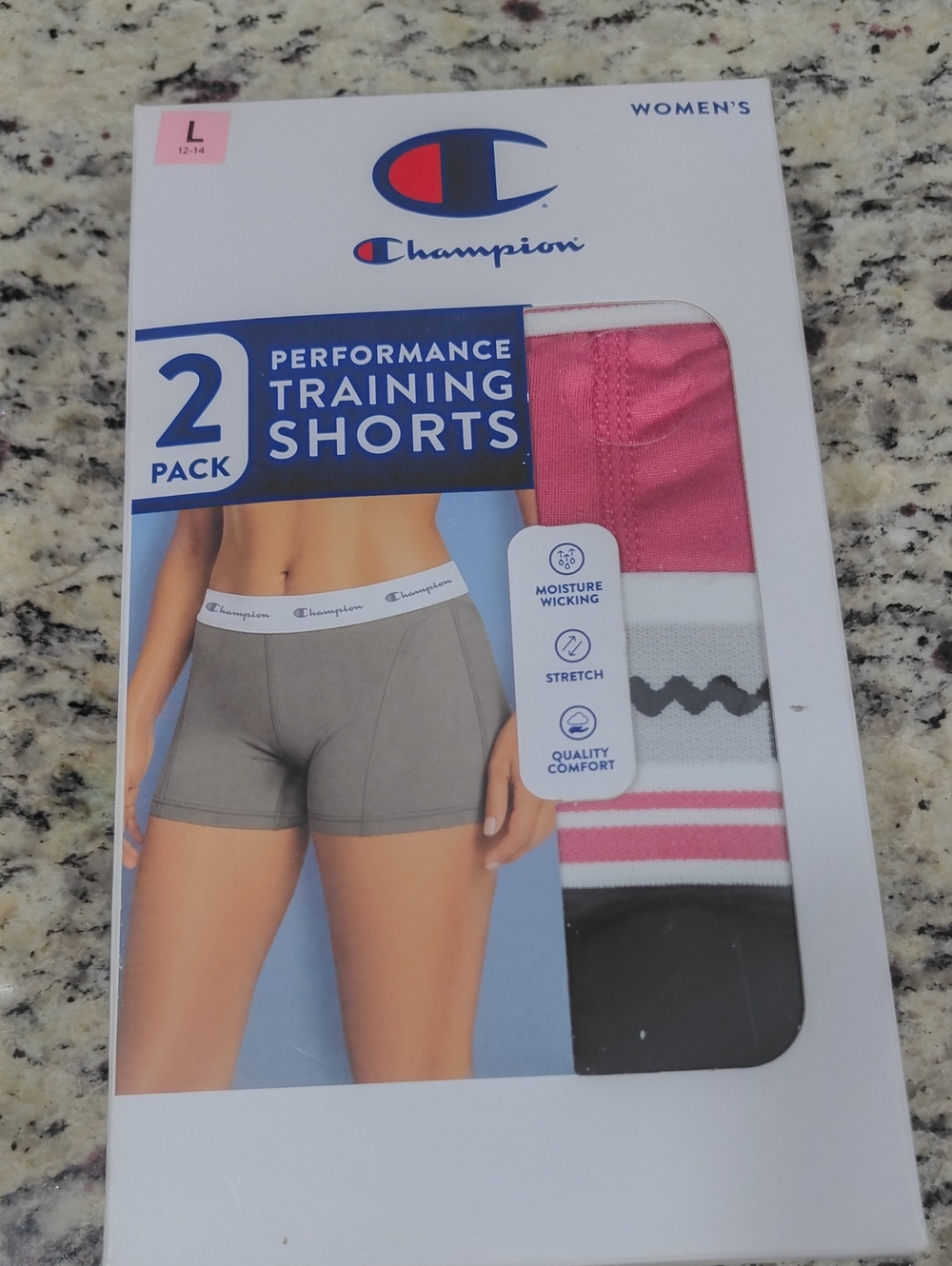 Champion Women's Performance Training Shorts - Pink & Gray